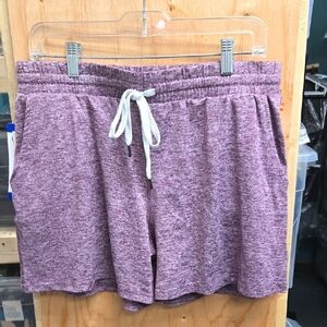 Pacific Trail Size L Heathered Purple Grey Pull On Lounge Short